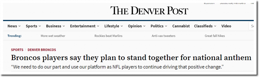 Broncos Get The Message Loud And Clear | Real Climate Science